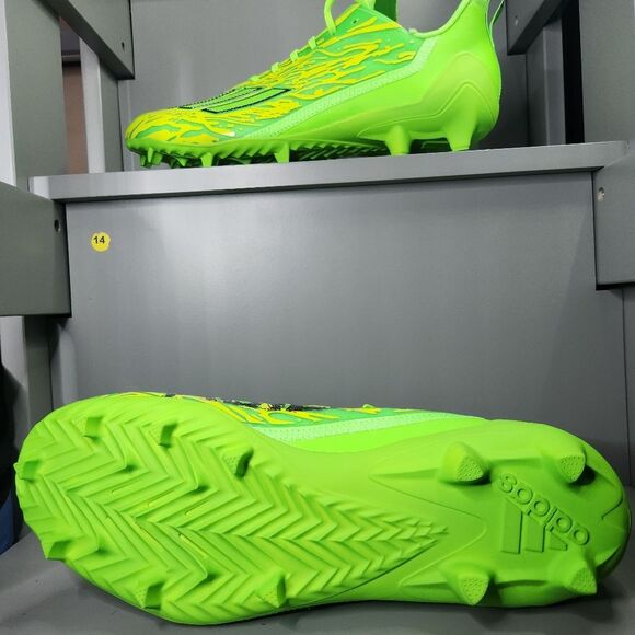 Adidas Adizero 12.0 Poison Football Cleats Bright Solar Green Mens Sz 14 IG7216 - Picture 7 of 9